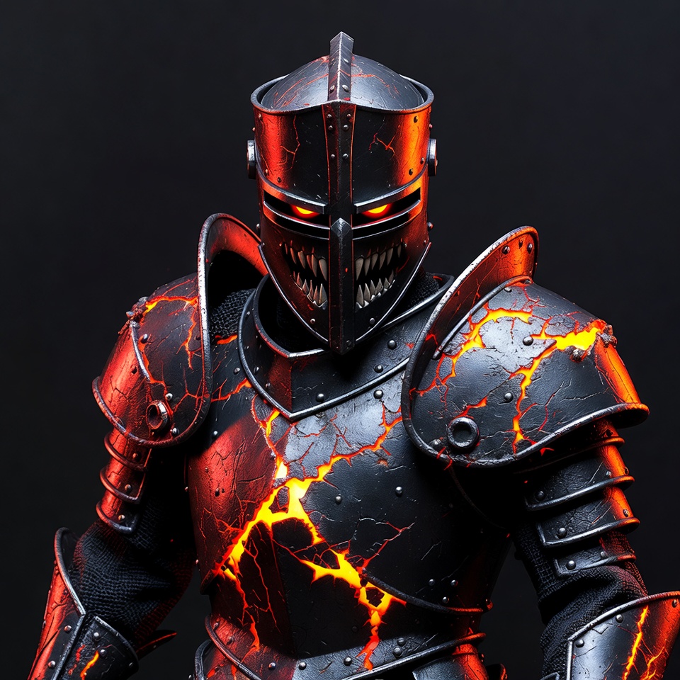 Fiery Demon Knight in Armor Fiery Demon Knight in Armor