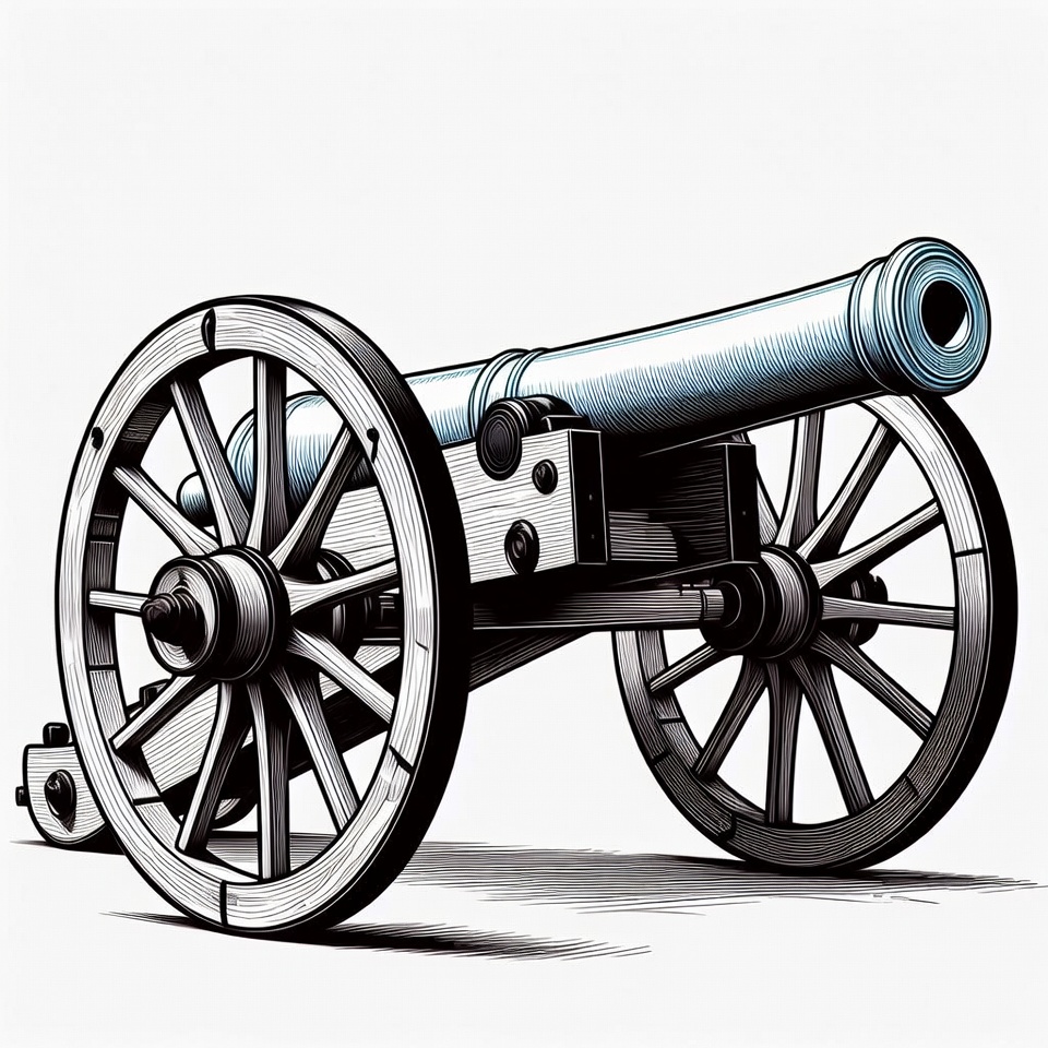 Vintage Cannon Illustration Vintage Cannon Illustration
