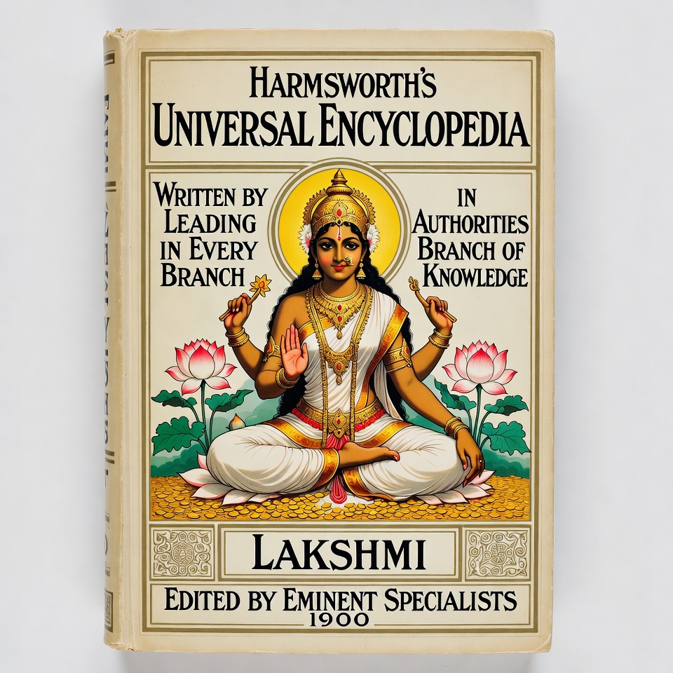 Vintage Harmsworth's Encyclopedia with Lakshmi Vintage Harmsworth's Encyclopedia with Lakshmi