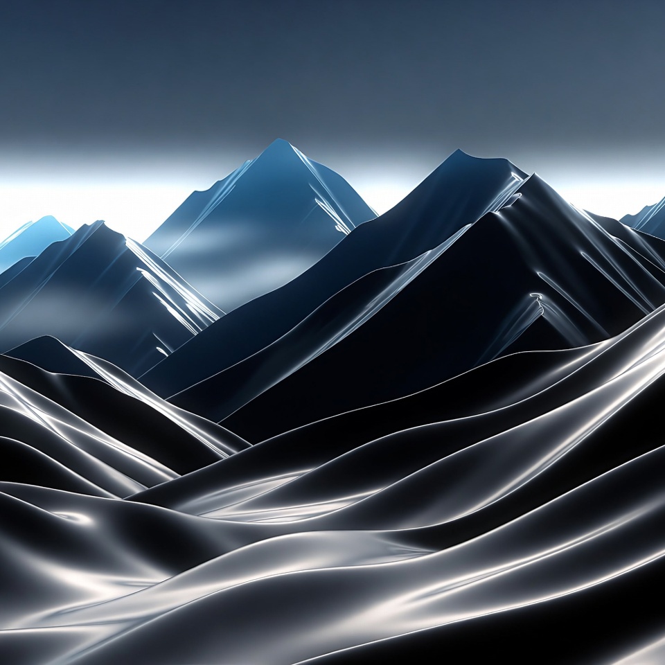 3D Rendered Blue Mountains Landscape 3D Rendered Blue Mountains Landscape