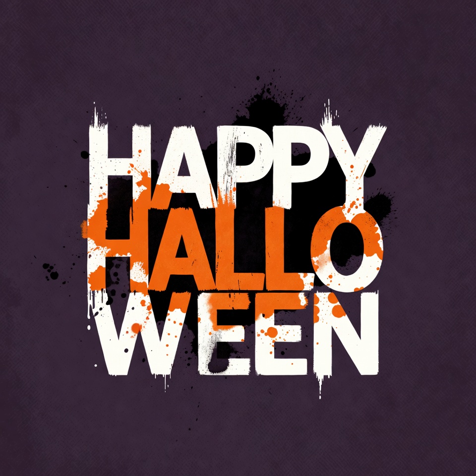 Happy Halloween Text Illustration Happy Halloween Text Illustration
