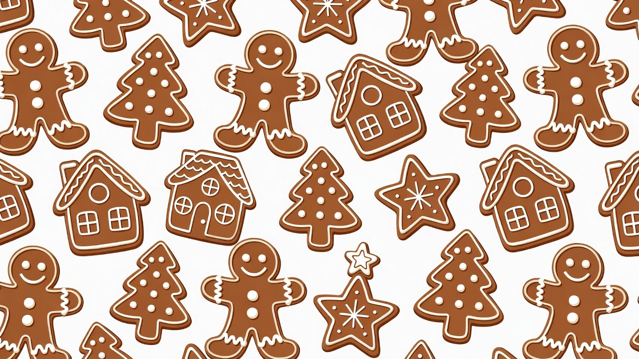 Gingerbread Men Christmas Pattern Gingerbread Men Christmas Pattern