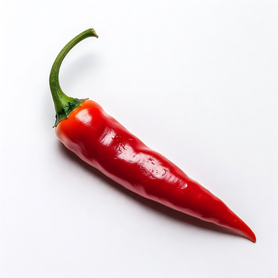 Red Chili Pepper on White Background Red Chili Pepper on White Background