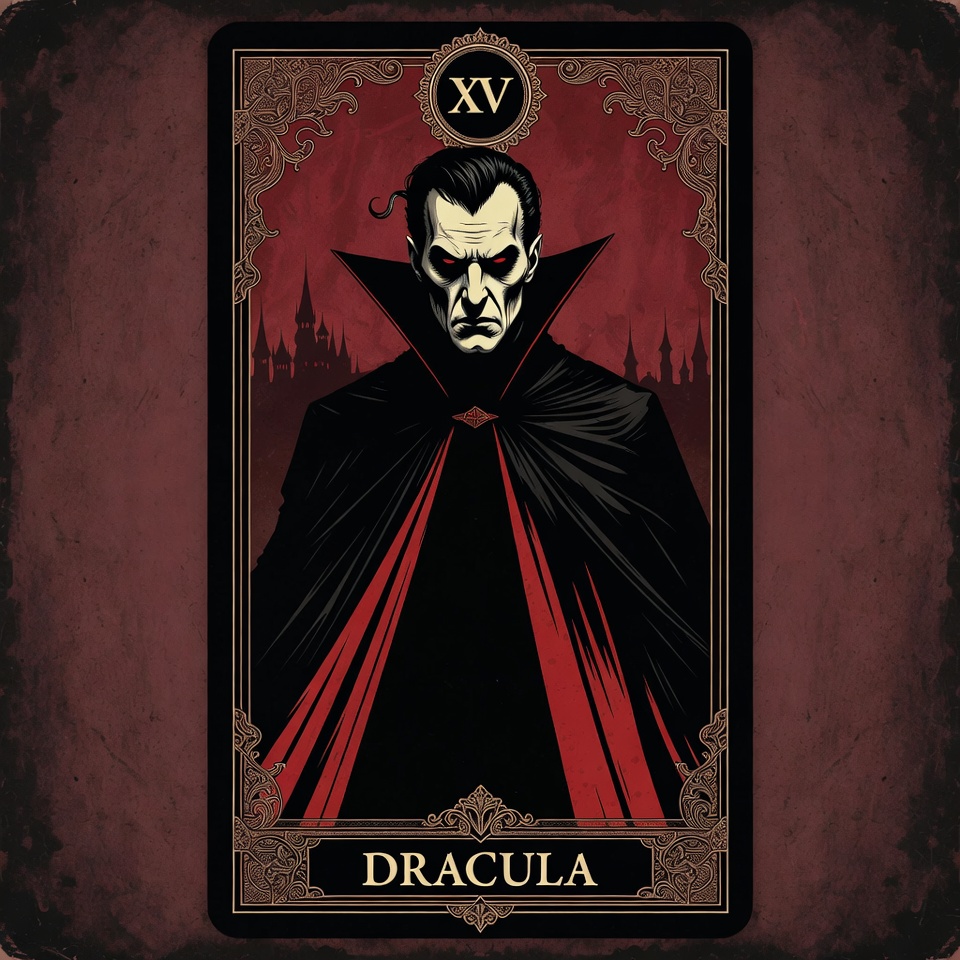 Dracula Tarot Card Illustration Dracula Tarot Card Illustration