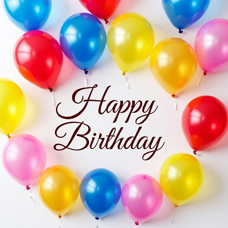 Colorful Balloons Happy Birthday Colorful Balloons Happy Birthday