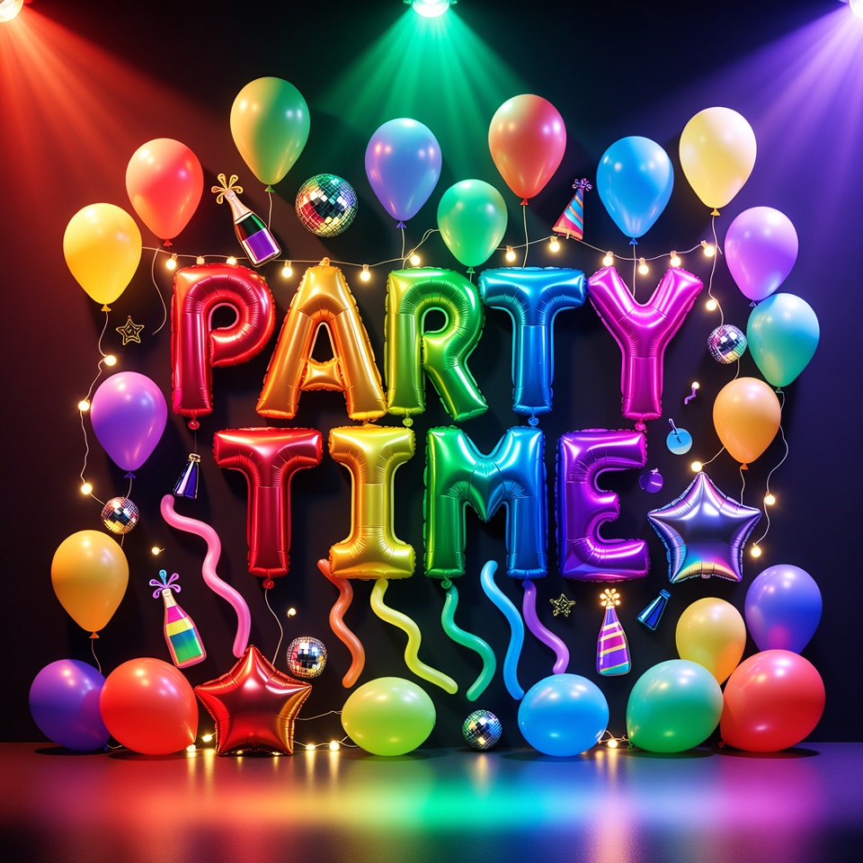 Party Time Balloons with Lights Party Time Balloons with Lights