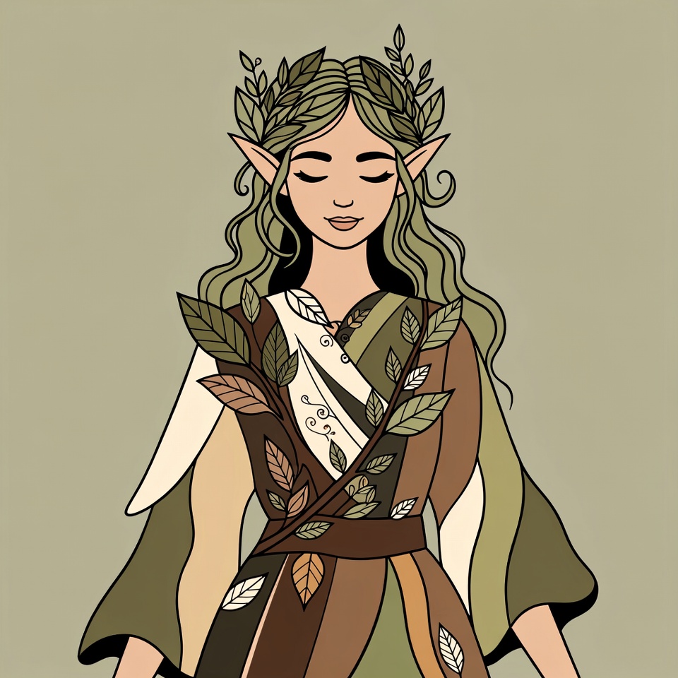 Elf woman with laurel wreath Elf woman with laurel wreath