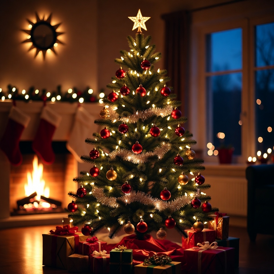 Festive Christmas Tree with Gifts Festive Christmas Tree with Gifts