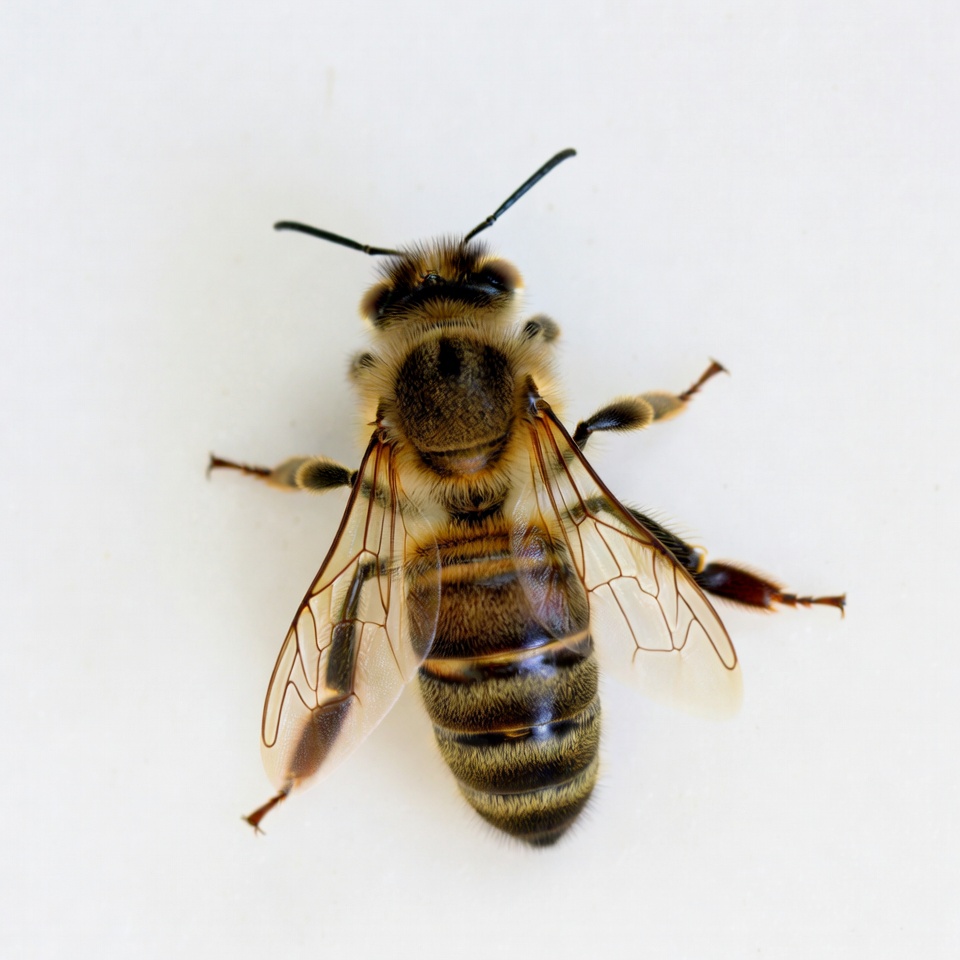 Honey Bee on White Background Honey Bee on White Background