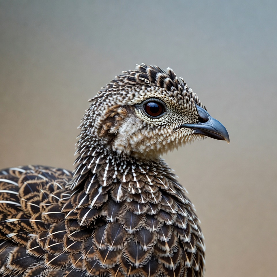 Closeup of scaled quail bird Closeup of scaled quail bird