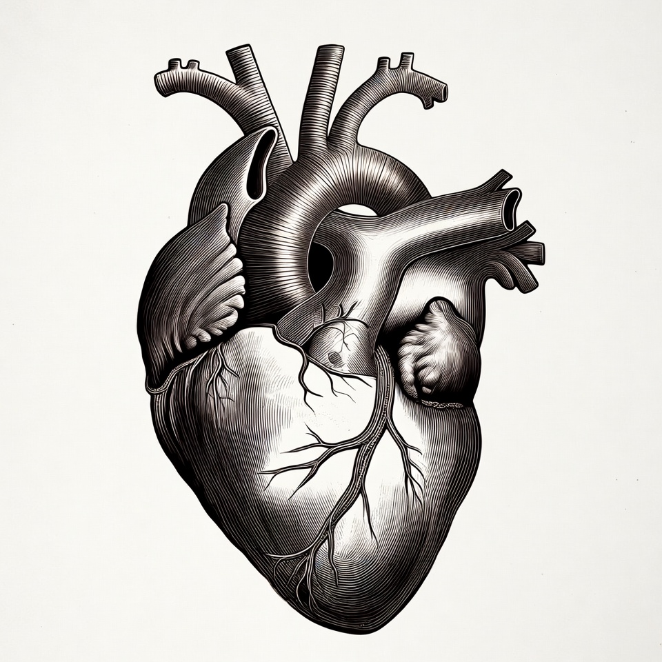 Detailed Human Heart Illustration Detailed Human Heart Illustration
