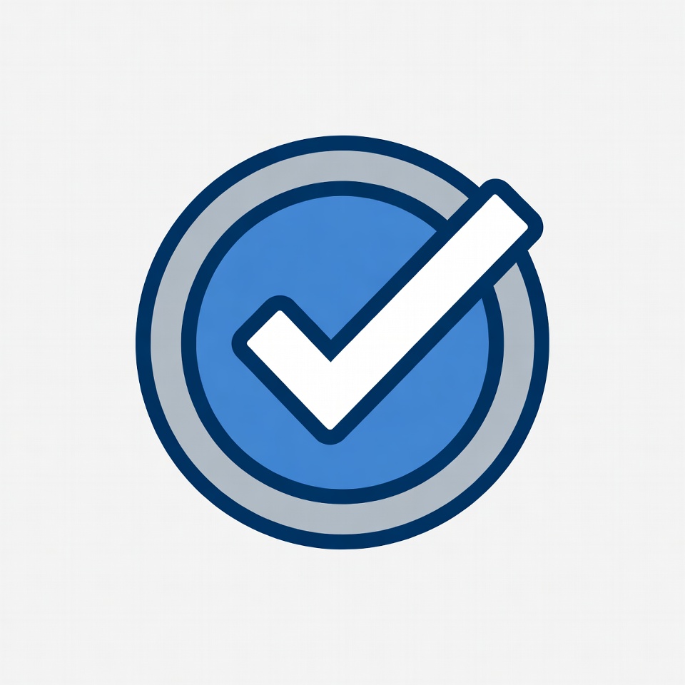 Blue checkmark in circle icon Blue checkmark in circle icon