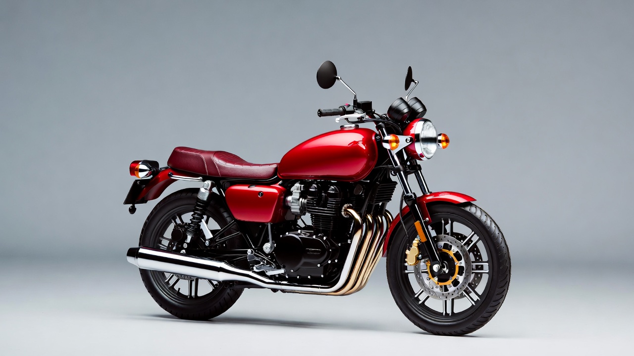 Red Kawasaki Motorcycle Red Kawasaki Motorcycle