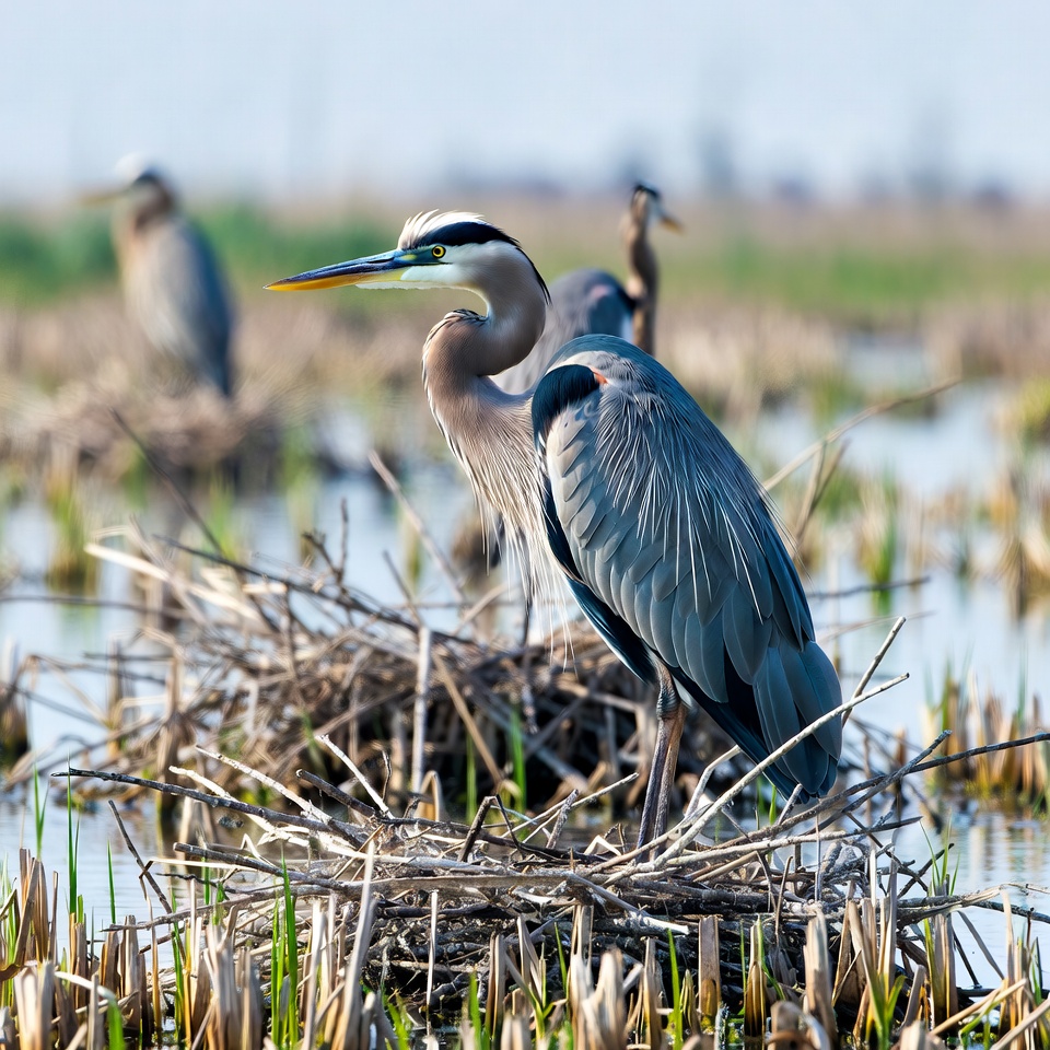Great Blue Heron on Nest Great Blue Heron on Nest