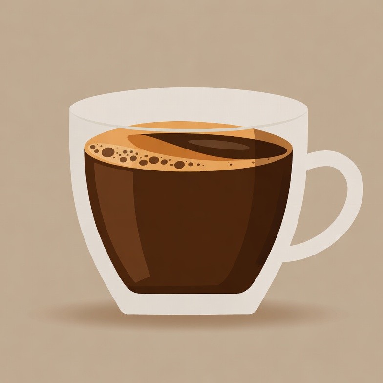 Glass cup of cappuccino Glass cup of cappuccino