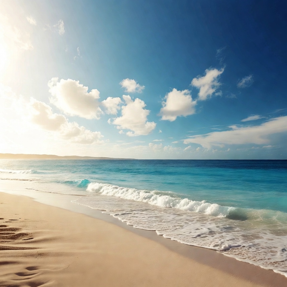 Tropical beach with turquoise ocean Tropical beach with turquoise ocean