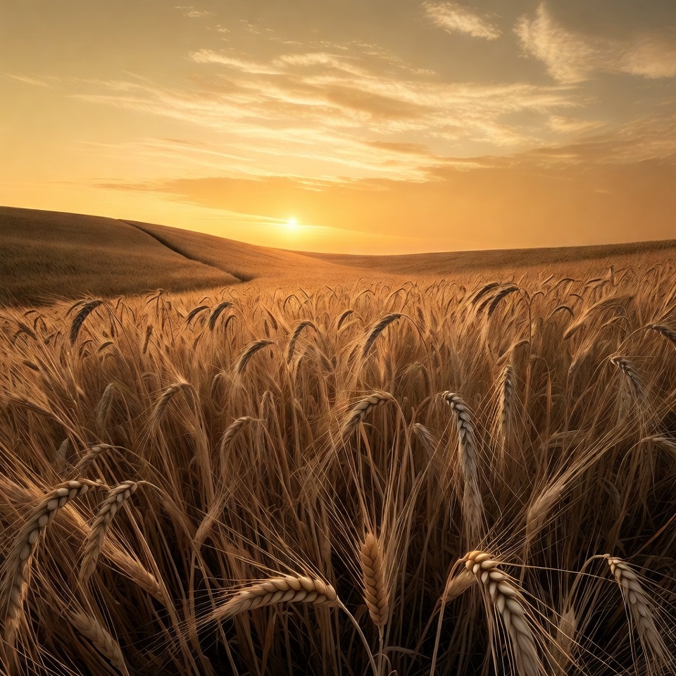 Golden Wheat Field at Sunset Golden Wheat Field at Sunset