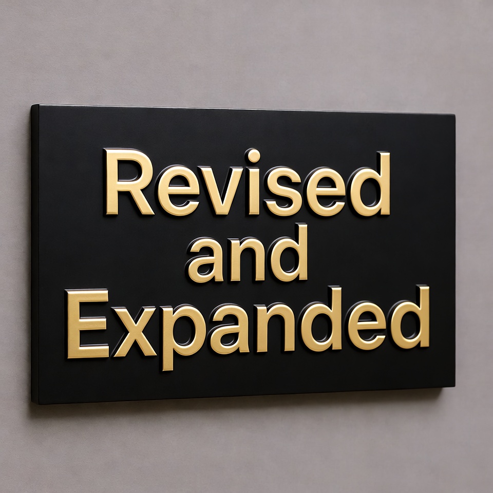 Revised and Expanded Gold Sign Revised and Expanded Gold Sign