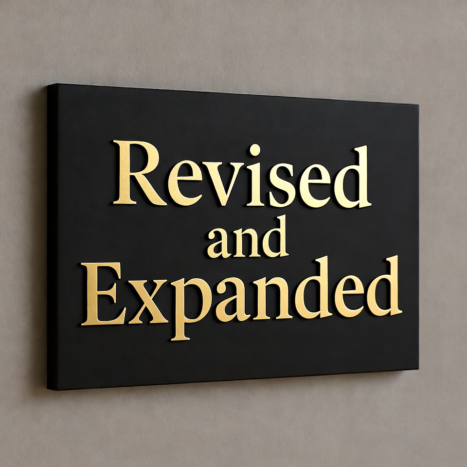 Revised and Expanded Gold Sign Revised and Expanded Gold Sign