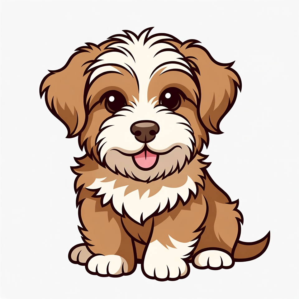 Cute Shih Tzu Puppy Illustration Cute Shih Tzu Puppy Illustration