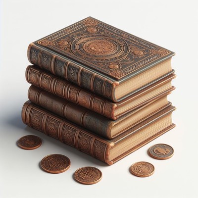 Antique books and coins