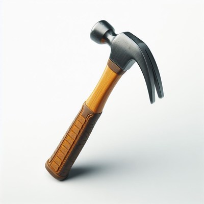 Claw hammer on white background