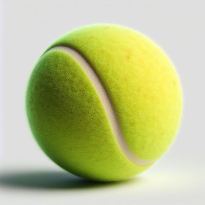 Tennis ball on white background