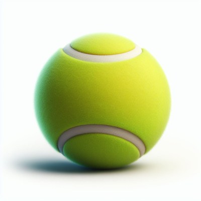 Tennis ball on white background
