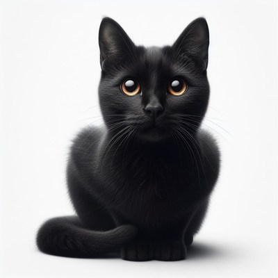 Black cat portrait