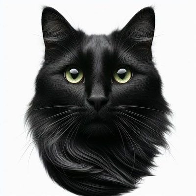 Black cat portrait