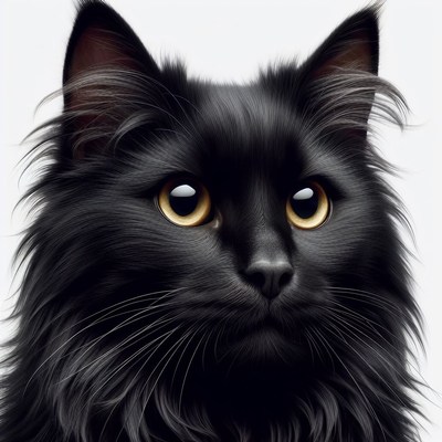 Black cat portrait