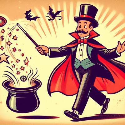 Magician performing magic trick