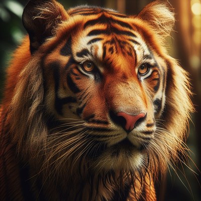 Tiger portrait in forest