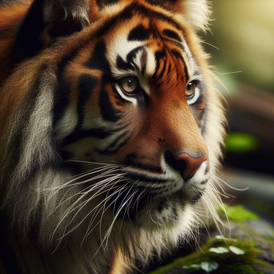 Tiger close-up in forest