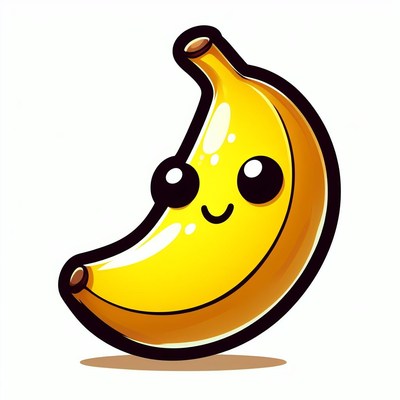 Cute cartoon banana illustration