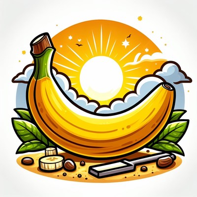 Banana boat at sunset