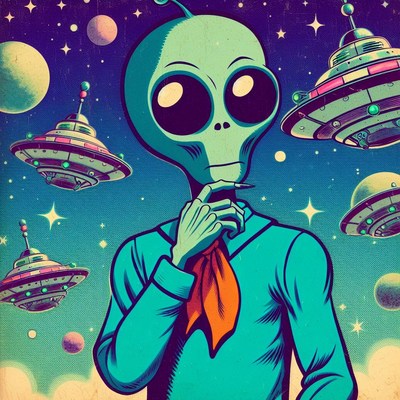 Alien thinking in space