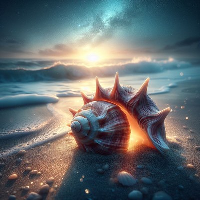 Seashell sunset
