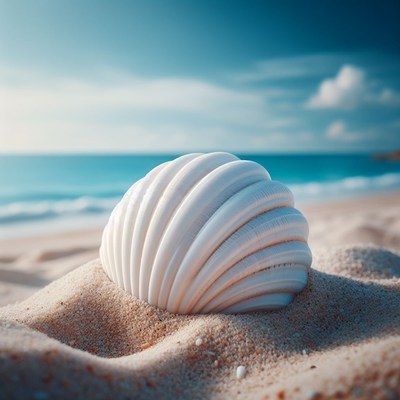 Seashell on beach
