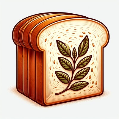 Bread with green sprig