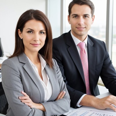 Business professionals in office setting