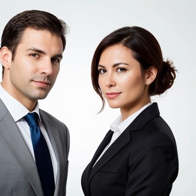 Business professionals posing for portrait
