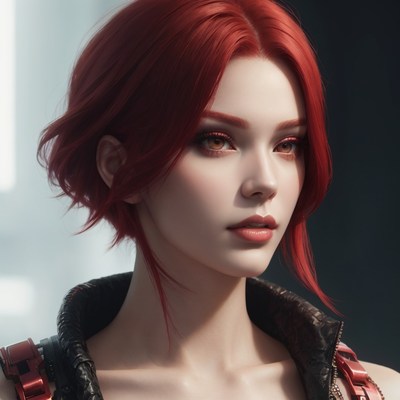 Redhead woman portrait