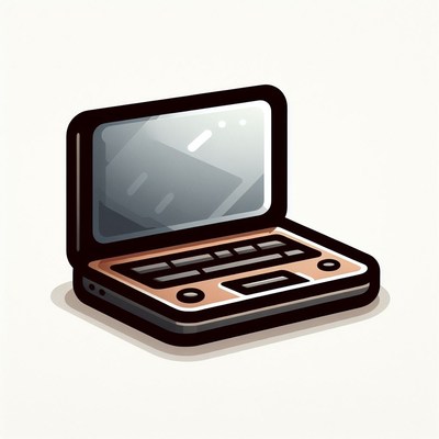 Cartoon laptop illustration