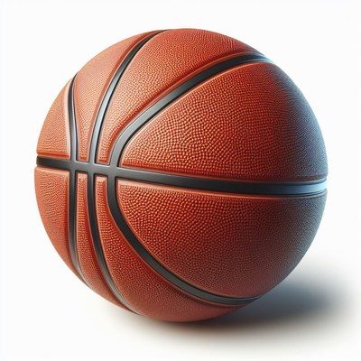 Basketball on white background
