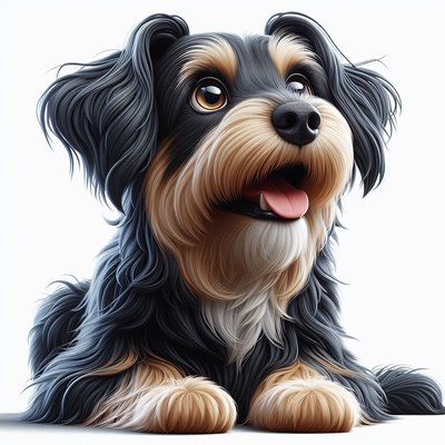 Black and tan dog portrait