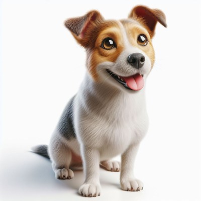 Happy jack russell terrier sitting