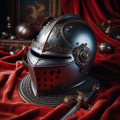 Medieval knight's helmet