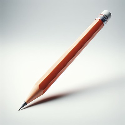 Pencil on white background