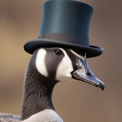 Goose in a top hat